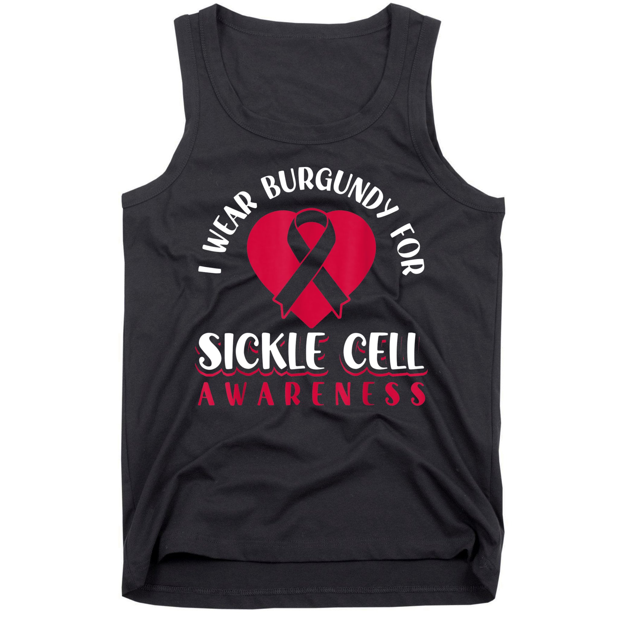 I Wear Burgundy For Sickle Cell Awareness Tank Top