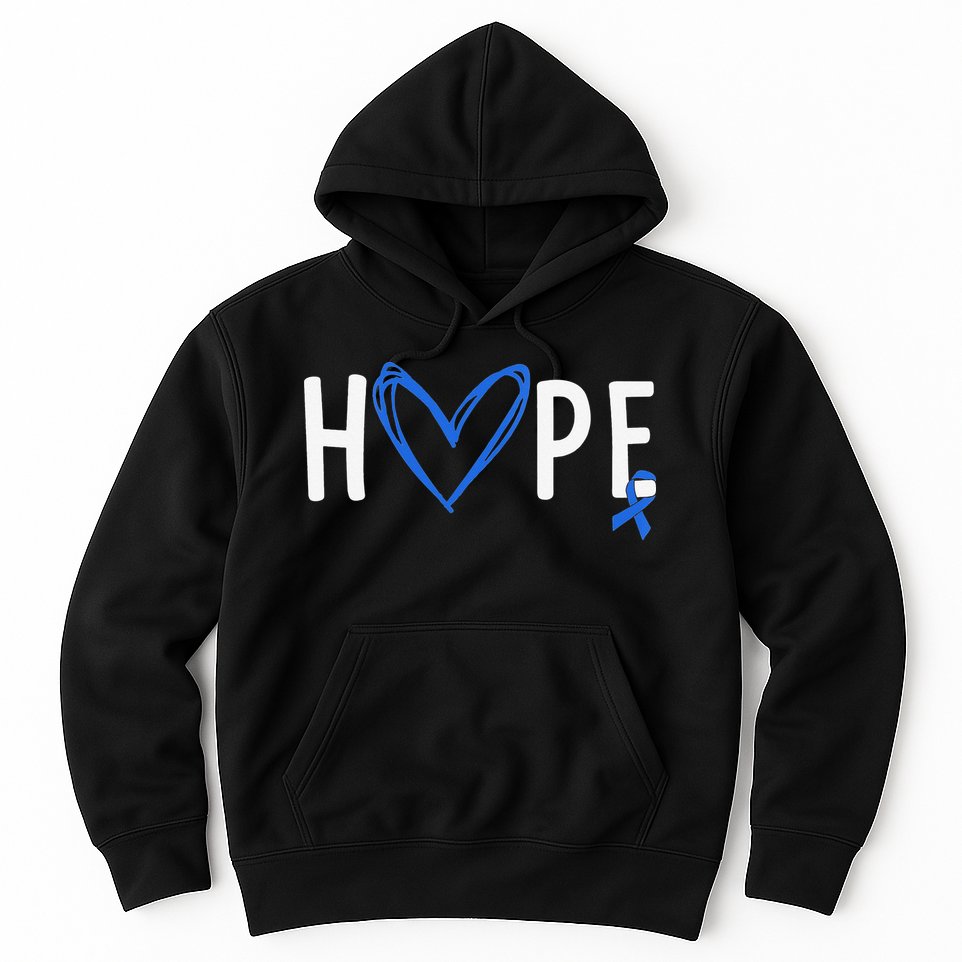 I Wear Blue For Child Abuse Awareness Month Blue Ribbon Hoodie
