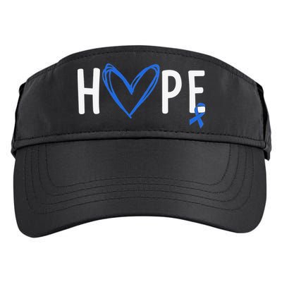 I Wear Blue For Child Abuse Awareness Month Blue Ribbon Adult Drive Performance Visor