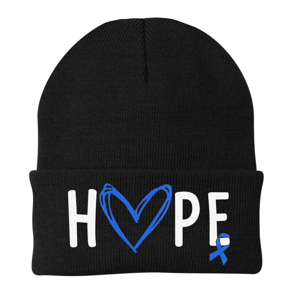 I Wear Blue For Child Abuse Awareness Month Blue Ribbon Beanie