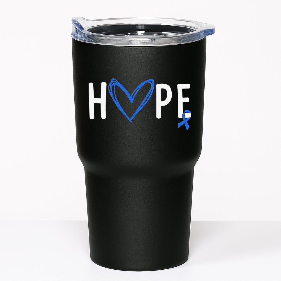 I Wear Blue For Child Abuse Awareness Month Blue Ribbon Tumbler