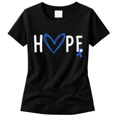 I Wear Blue For Child Abuse Awareness Month Blue Ribbon Womens T-Shirt