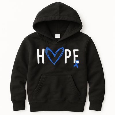 I Wear Blue For Child Abuse Awareness Month Blue Ribbon Kids Hoodie