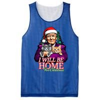 I Will Be Home For Christmas Funny Trump With Cats Gift Mesh Reversible Basketball Jersey Tank