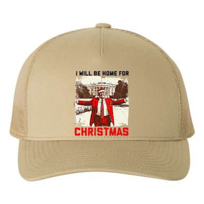 I Will Be Home For Christmas Funny Xmas Santa Trump 2024 Yupoong Adult 5-Panel Trucker Hat