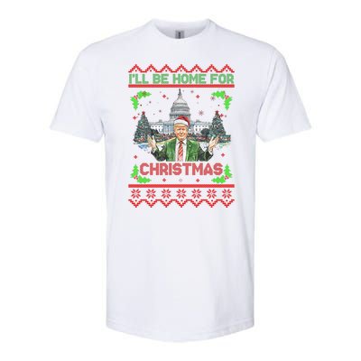 I Will Be Home For Christmas Donald Trump 47th President Ugly Christmas Softstyle® CVC T-Shirt