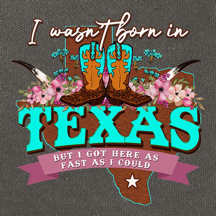I WasnT Born In Texas But I Got Here As Fast As I Could Cotton Canvas Backpack