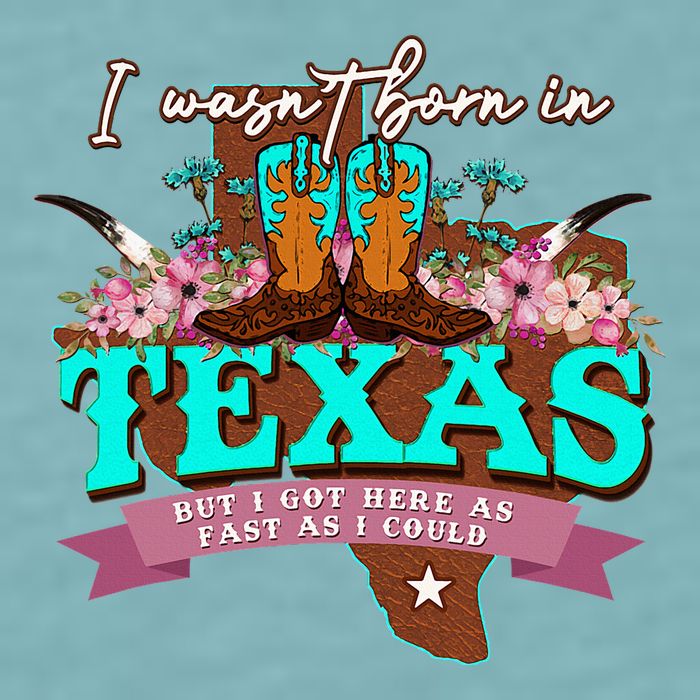 I WasnT Born In Texas But I Got Here As Fast As I Could Sueded Cloud Jersey T-Shirt