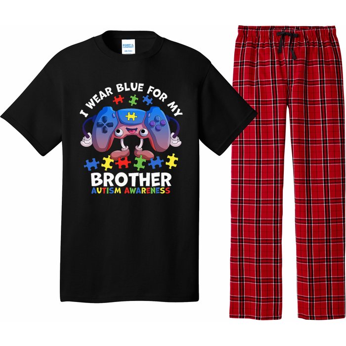 I Wear Blue For My Brother Autism Awareness Video Game Pajama Set