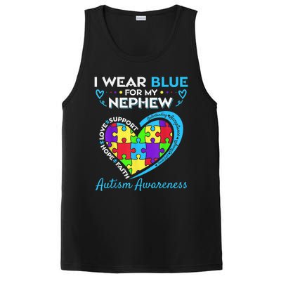 I Wear Blue For My Nephew Autism Awareness Uncle Aunt PosiCharge Competitor Tank