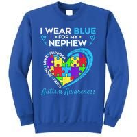 I Wear Blue For My Nephew Autism Awareness Uncle Aunt Sweatshirt