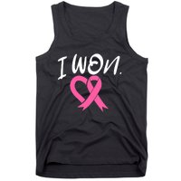 I Won Breast Cancer Awareness Support Pink Ribbon Survivor C Tank Top