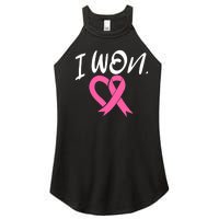 I Won Breast Cancer Awareness Support Pink Ribbon Survivor C Women's Perfect Tri Rocker Tank