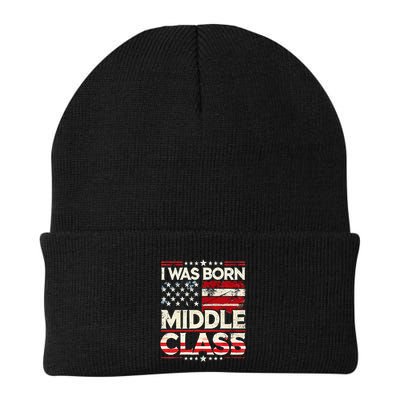 I Was Born In The Middle Class Trump America Knit Cap Winter Beanie