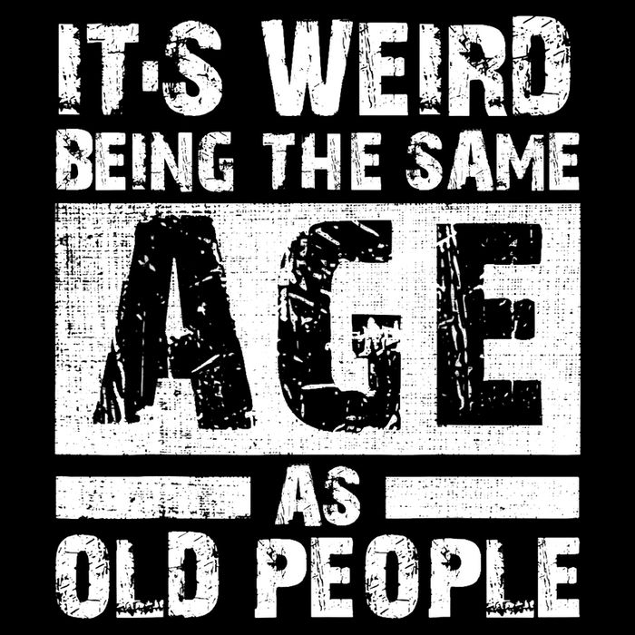 It's Weird Being The Same Age As Old People Funny Vintage Doggie Tank