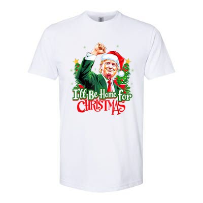 I Will Be Home For Christmas Trump Santa Xmas 2024 Funny Gift Softstyle CVC T-Shirt