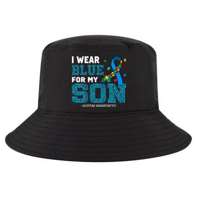 I Wear Blue For My Son Autism Awareness Month Cool Comfort Performance Bucket Hat