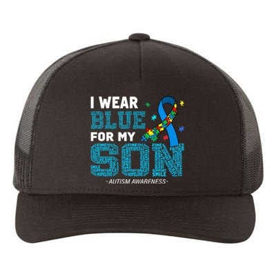 I Wear Blue For My Son Autism Awareness Month Yupoong Adult 5-Panel Trucker Hat