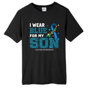 I Wear Blue For My Son Autism Awareness Month Tall Fusion ChromaSoft Performance T-Shirt