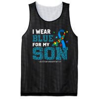 I Wear Blue For My Son Autism Awareness Month Mesh Reversible Basketball Jersey Tank