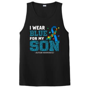 I Wear Blue For My Son Autism Awareness Month PosiCharge Competitor Tank