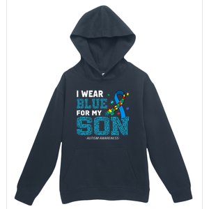 I Wear Blue For My Son Autism Awareness Month Urban Pullover Hoodie