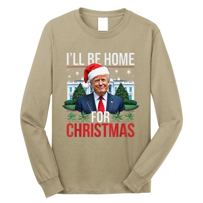 I Will Be Home For Christmas Funny Trump Long Sleeve Shirt