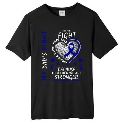 I Wear Blue For Father My Dad's Fight Colon Cancer Awareness Meaningful Gift Tall Fusion ChromaSoft Performance T-Shirt