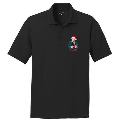 I Will Be Home For Christmas Trump Santa Xmas 2024 Funny Gift PosiCharge RacerMesh Polo