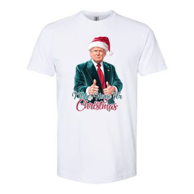 I Will Be Home For Christmas Trump Santa Xmas 2024 Funny Gift Softstyle CVC T-Shirt