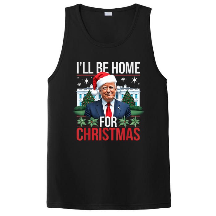 I Will Be Home For Christmas Funny Trump PosiCharge Competitor Tank