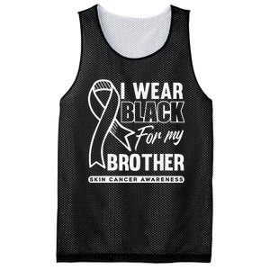 I Wear Black For My Brother Melanoma Skin Cancer Awareness Mesh Reversible Basketball Jersey Tank