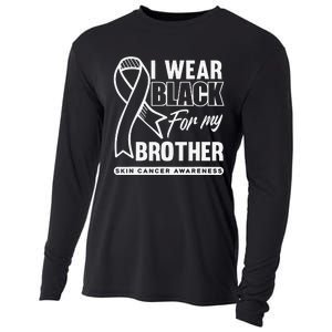 I Wear Black For My Brother Melanoma Skin Cancer Awareness Cooling Performance Long Sleeve Crew