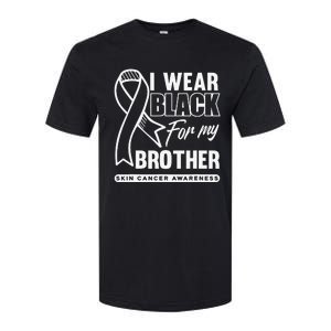 I Wear Black For My Brother Melanoma Skin Cancer Awareness Softstyle CVC T-Shirt