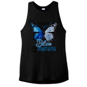 I Wear Blue For Grandfather Colon Cancer Awareness Gift Ladies PosiCharge Tri-Blend Wicking Tank