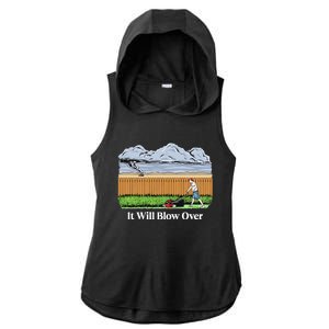 It Will Blow Over Ladies PosiCharge Tri-Blend Wicking Draft Hoodie Tank