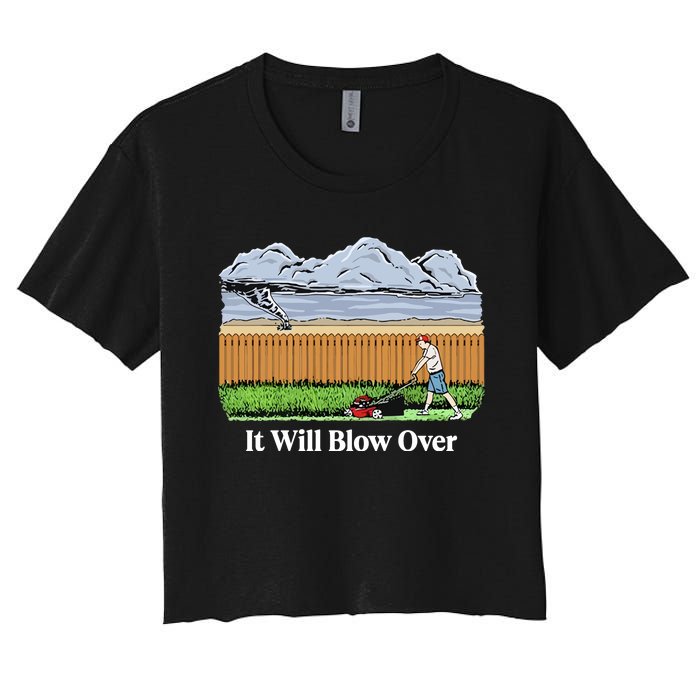 It Will Blow Over Women's Crop Top Tee