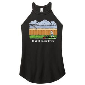 It Will Blow Over Women's Perfect Tri Rocker Tank