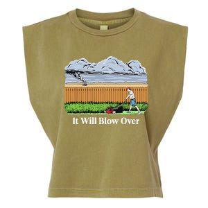 It Will Blow Over Garment-Dyed Women's Muscle Tee