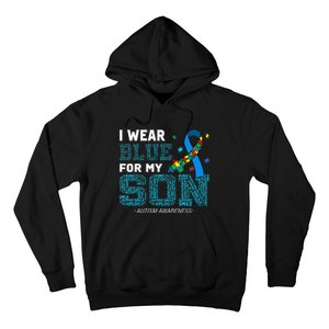 I Wear Blue For My Son Autism Awareness Month Mom Dad Hoodie