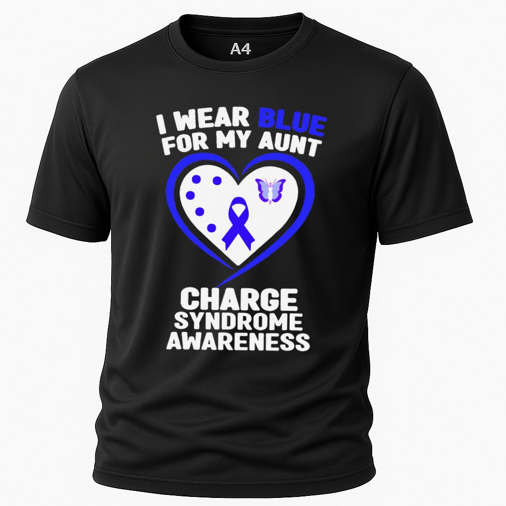 I Wear Blue For My Aunt Charge Syndrome Awareness Cooling Performance Crew T-Shirt