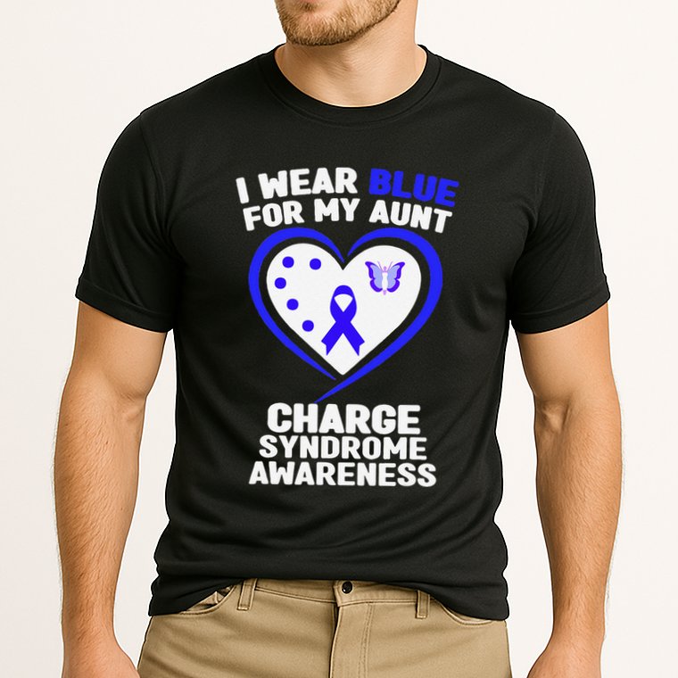 I Wear Blue For My Aunt Charge Syndrome Awareness Cooling Performance Crew T-Shirt