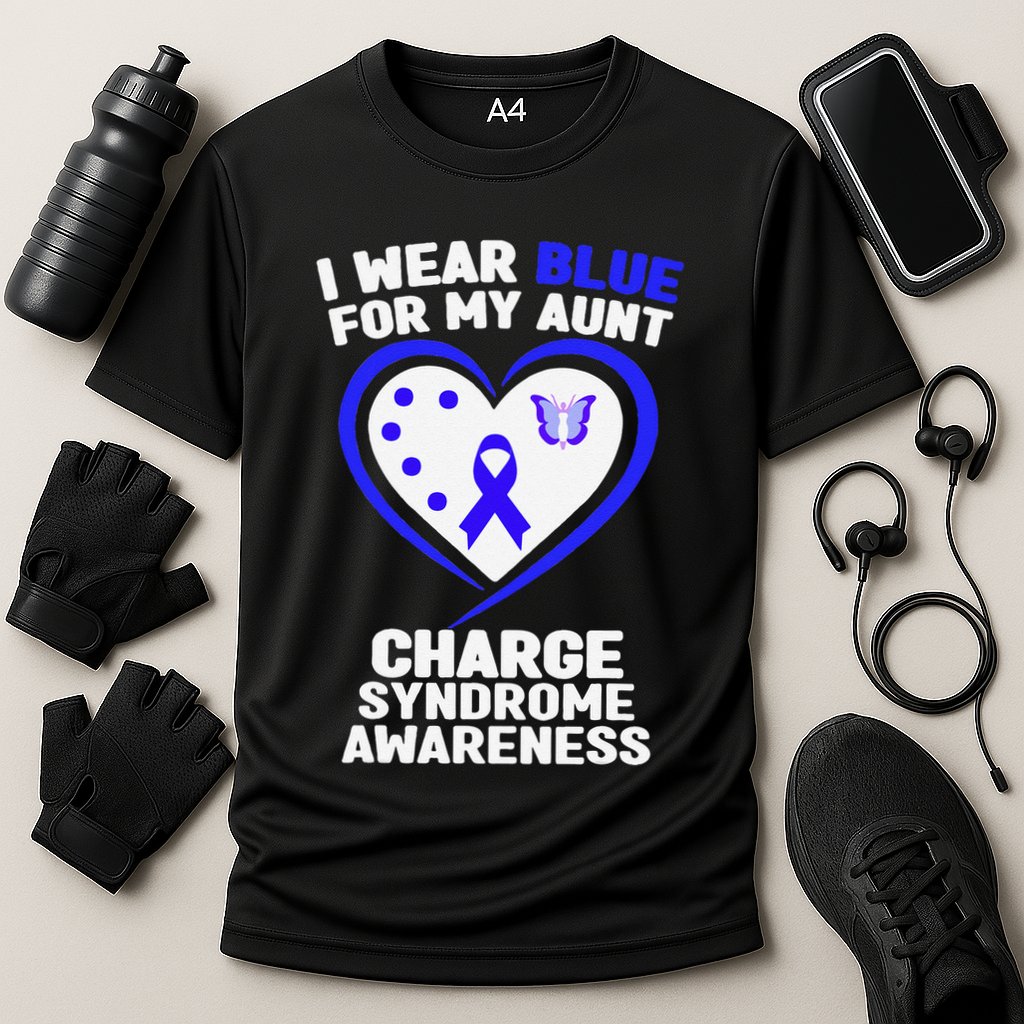 I Wear Blue For My Aunt Charge Syndrome Awareness Cooling Performance Crew T-Shirt