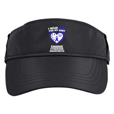 I Wear Blue For My Aunt Charge Syndrome Awareness Adult Drive Performance Visor