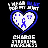 I Wear Blue For My Aunt Charge Syndrome Awareness 16 in Basic Backpack
