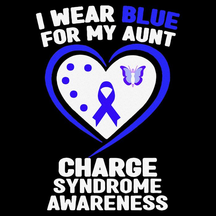 I Wear Blue For My Aunt Charge Syndrome Awareness 16 in Basic Backpack