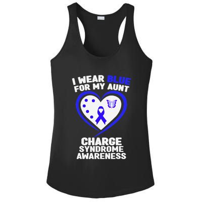 I Wear Blue For My Aunt Charge Syndrome Awareness Ladies PosiCharge Competitor Racerback Tank