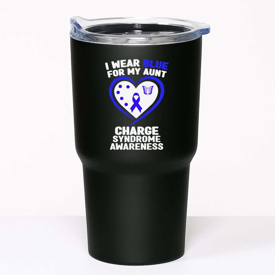 I Wear Blue For My Aunt Charge Syndrome Awareness Tumbler