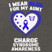 I Wear Blue For My Aunt Charge Syndrome Awareness Cotton Canvas Backpack