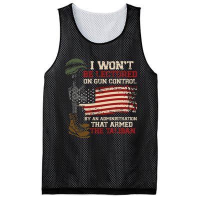 I Won't Be Lectured On Gun Control By An Administration Mesh Reversible Basketball Jersey Tank